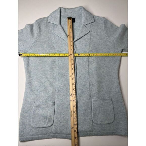 CASHMERE COLLECTION Knit Cardigan Women's Size XL Button Long Sleeve Light Blue - Picture 7 of 11